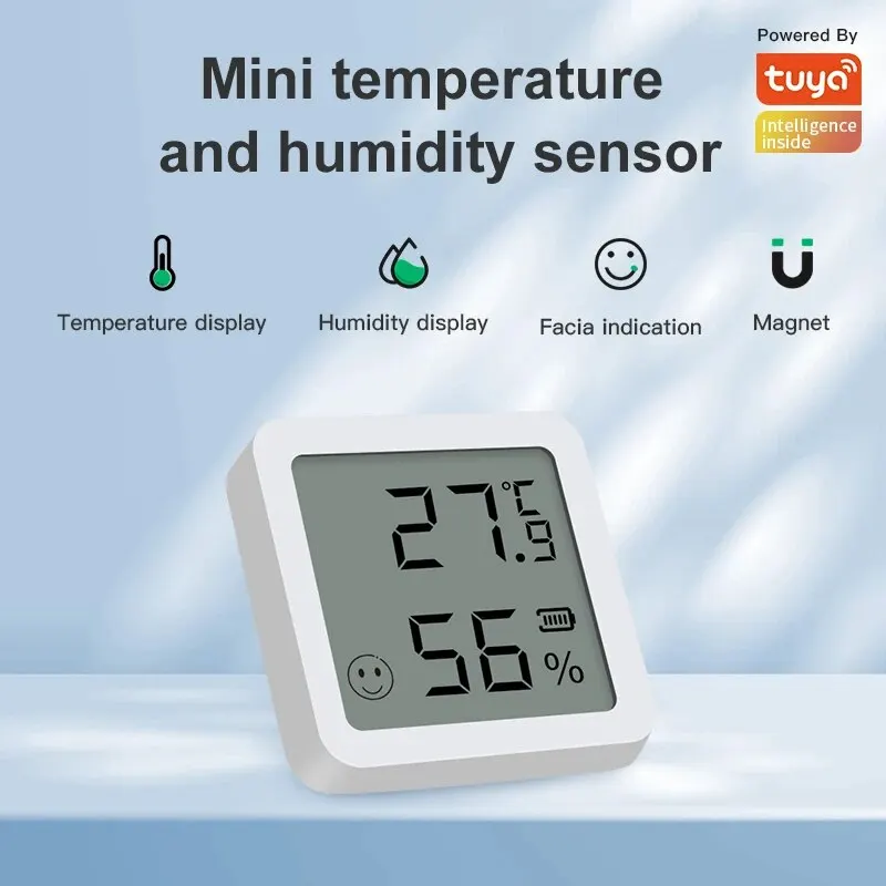 Mini Bluetooth Temperature Humidity Sensor with LCD Screen Smart Linkage Remote Control Thermometer Hygromet Alexa Google Voice - Image 2